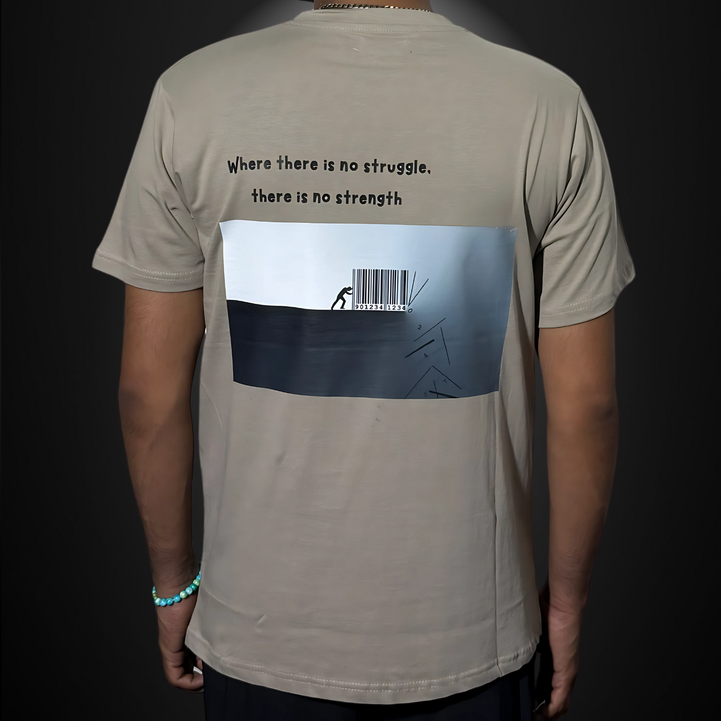 No struggle No strength back pritned T-shirt