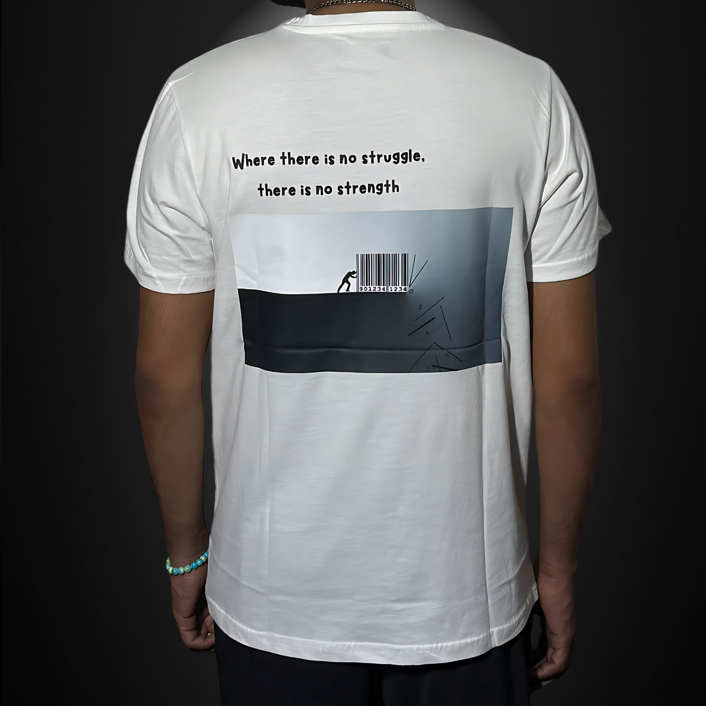 No struggle No strength back pritned T-shirt