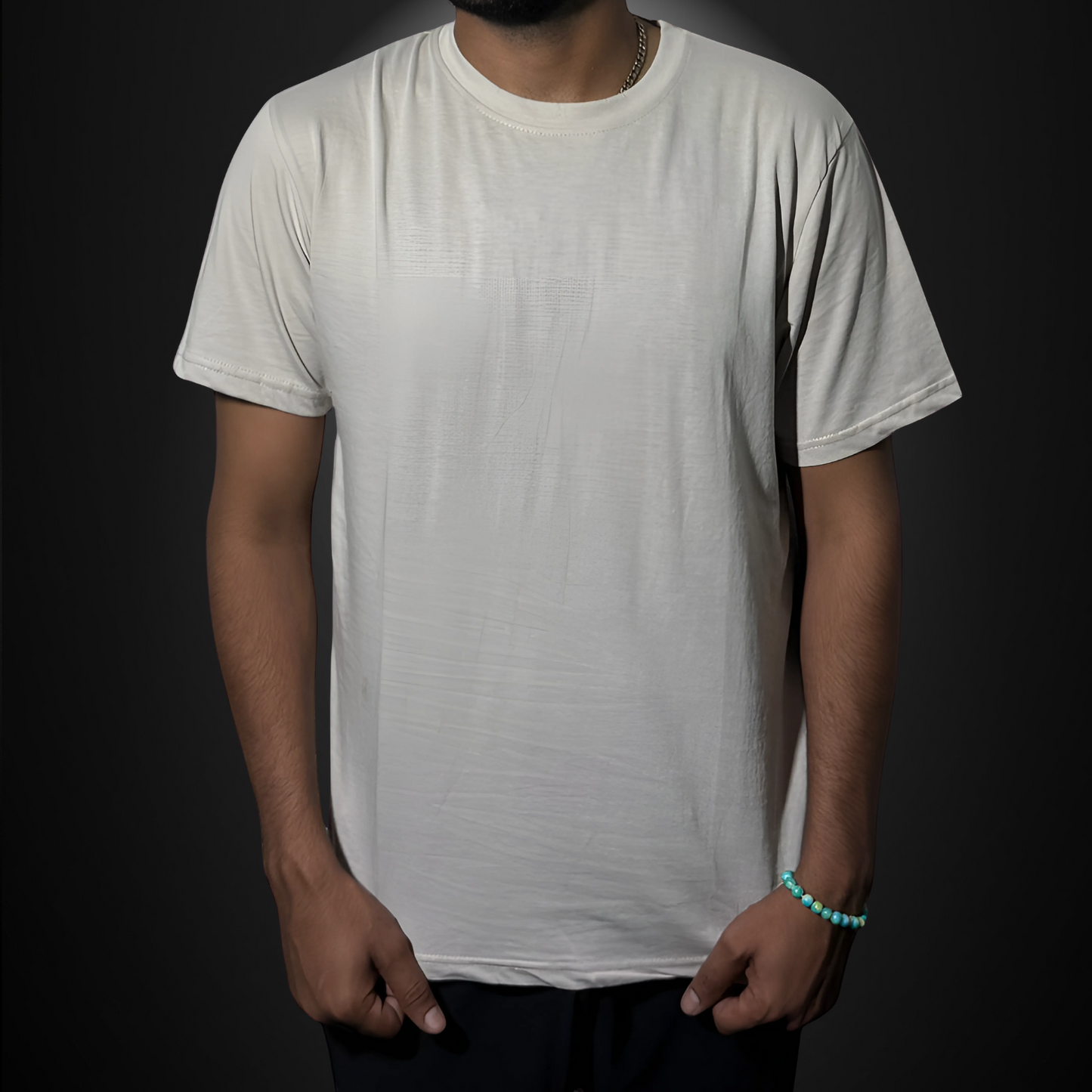 bulb neon color printed round neck unisex T-shirt