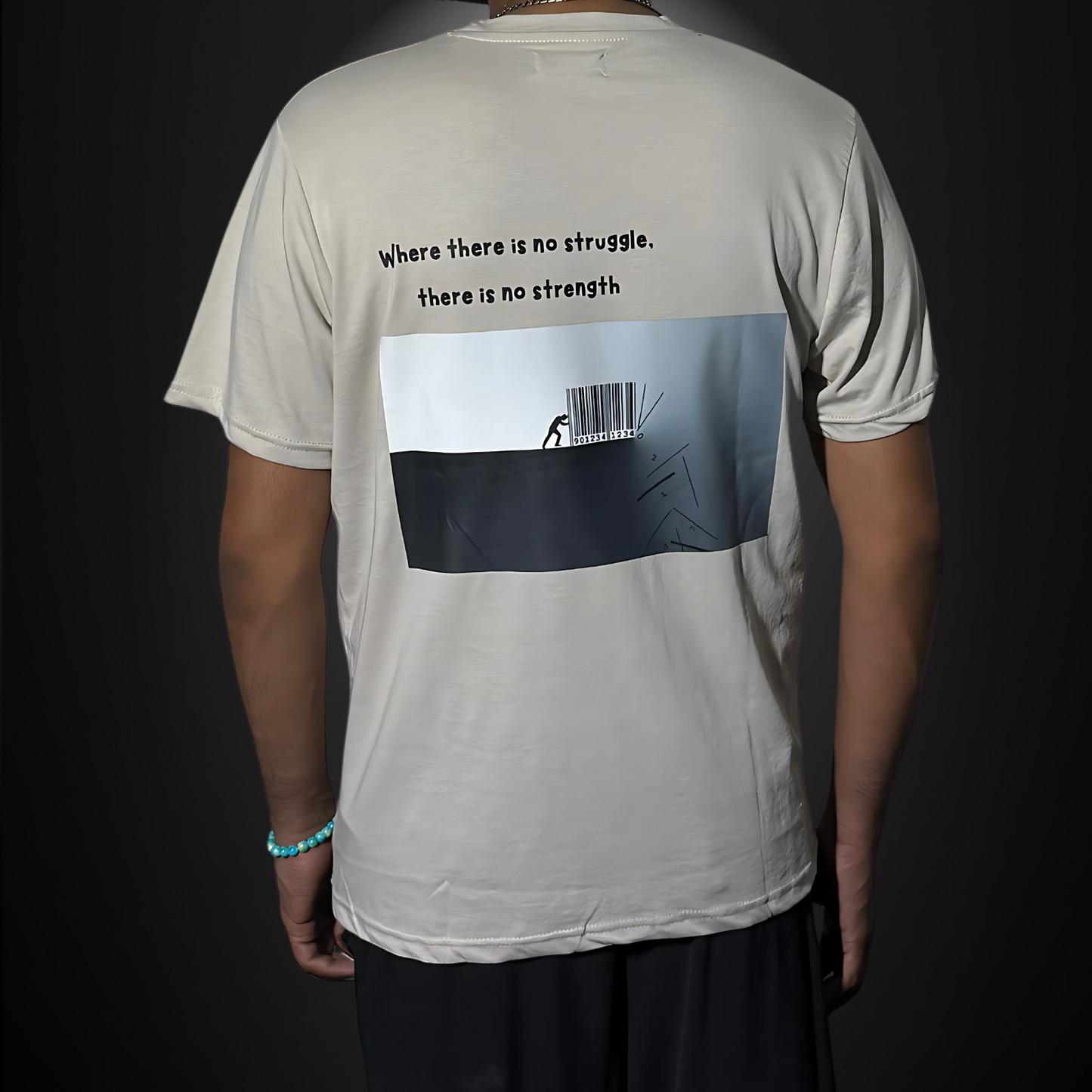 No struggle No strength back pritned T-shirt