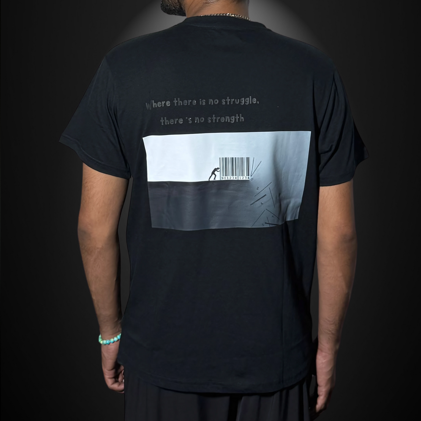 No struggle No strength back pritned T-shirt