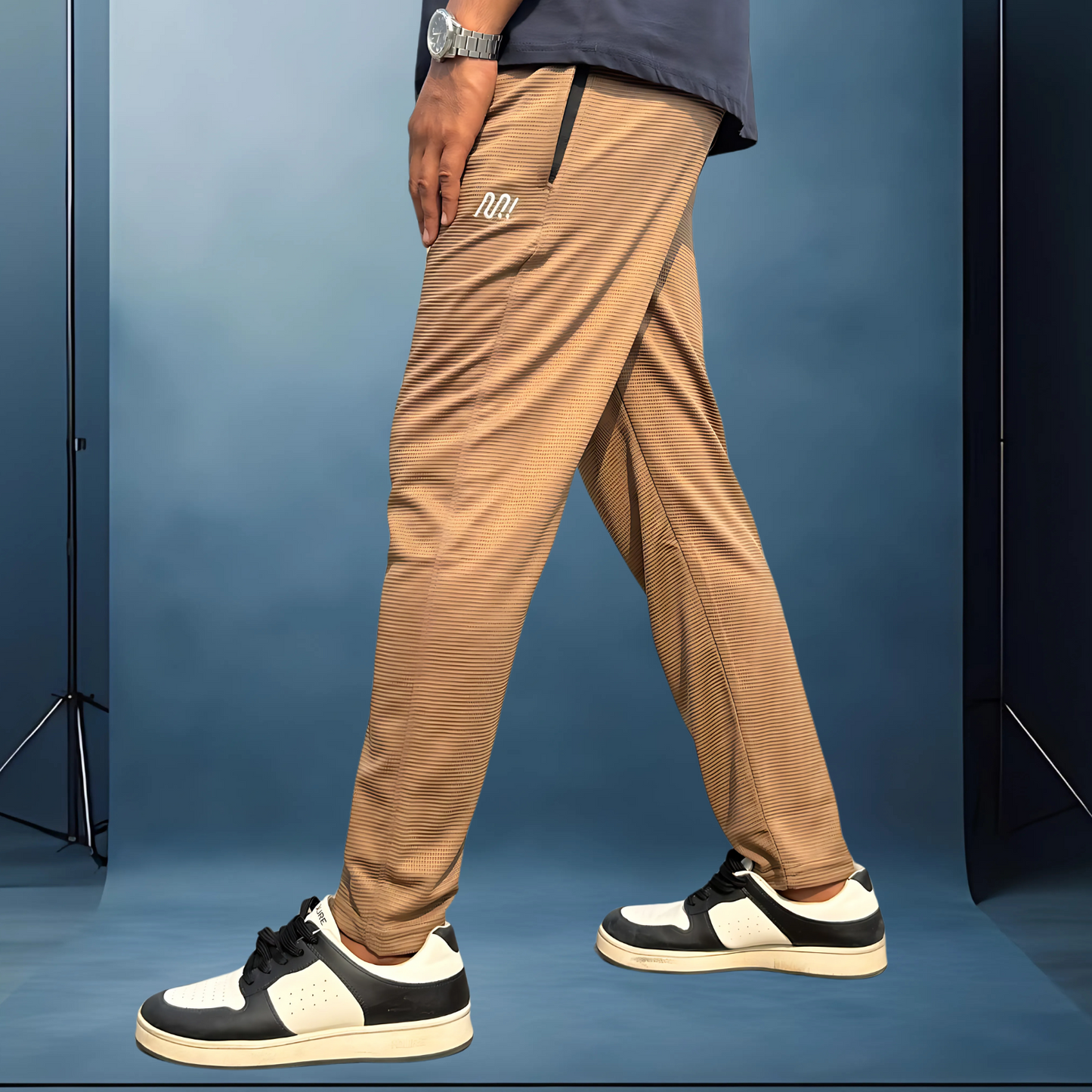 Breathable Bubble Jecard Fabric loose Fit Trouser For Man