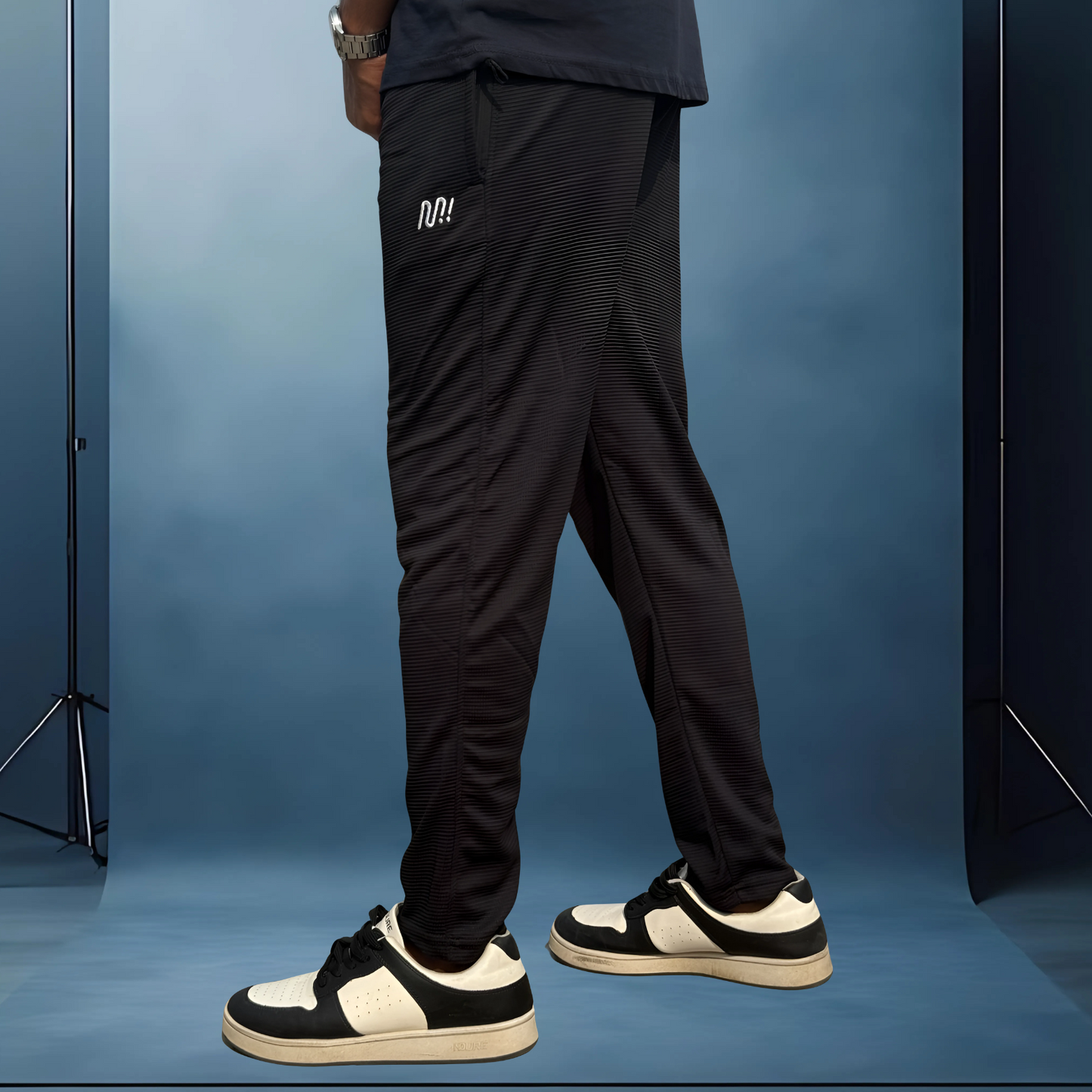 Breathable Bubble Jecard Fabric loose Fit Trouser For Man