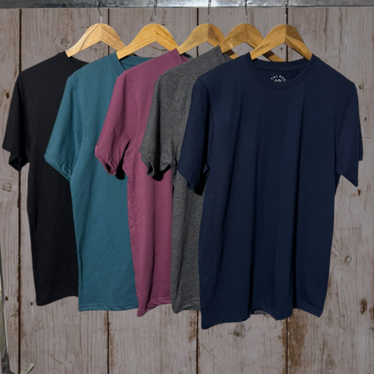 Unisex Round Neck T-Shirts pack of 5